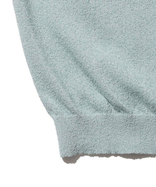 BEAMS PLUS（ビームスプラス）の「ブークレ ニット ポロシャツ（ポロシャツ・メンズ・オレンジ/ベージュ/サックスブルー/オリーブ・M/XL/L/S）」の16枚目の写真