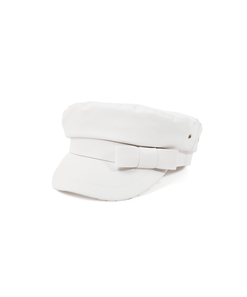 Narcissus(ナルシス)の「【Narcissus】リボンキャスケット(キャスケット・レディース・ホワイト/ブラック・FREE)」の4枚目の写真