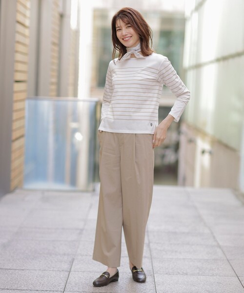 J.PRESS Ladies(J.プレス レディス)の「【洗える】セルロースリネンストレッチ タックワイドパンツ(その他パンツ・レディース・ネイビー系/グレー系/ベージュ系/ホワイト系・XXS/S/XS)」の16枚目の写真