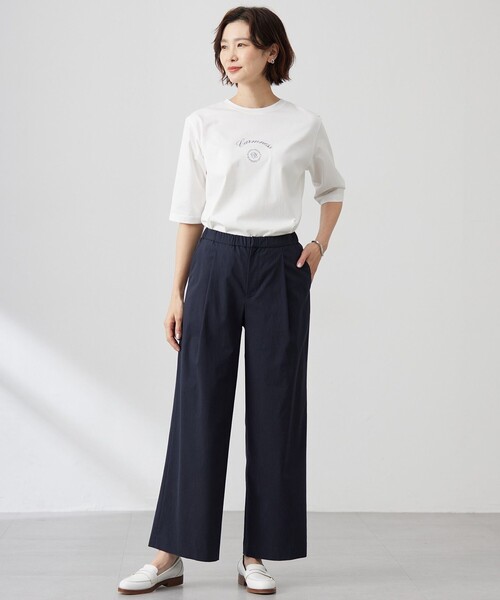 J.PRESS Ladies(J.プレス レディス)の「【洗える】セルロースリネンストレッチ タックワイドパンツ(その他パンツ・レディース・ネイビー系/グレー系/ベージュ系/ホワイト系・XXS/S/XS)」の22枚目の写真
