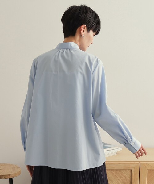 OPAQUE.CLIP(オペークドットクリップ)の「《STORY掲載》ボウタイシャツブラウス/通勤・セレモニー対応【洗濯機洗い可】(シャツ/ブラウス・レディース・ライトブルー/ホワイト・38/40/42/36)」の14枚目の写真