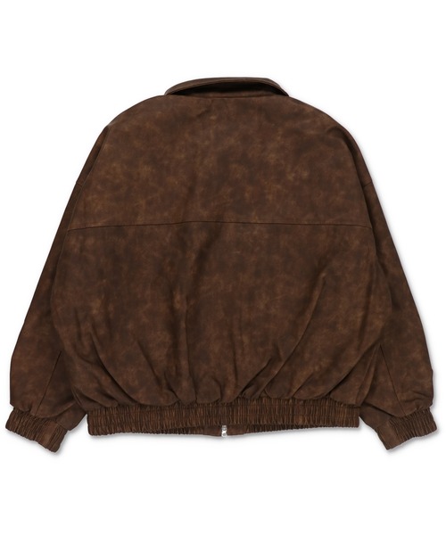 SPINNS（スピンズ）の「ヴィンテージライク合皮A-2ジャケット（ブルゾン・レディース・ブラック/ブラウン系その他・ONESIZE）」の7枚目の写真