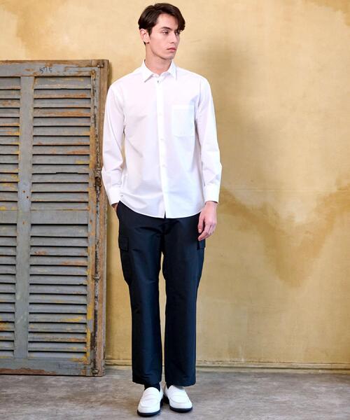 DRESSTERIOR（ドレステリア）の「46Gジャージー リラックスシャツ（シャツ/ブラウス・メンズ・ホワイト/サックスブルー・90/91/92/94）」の4枚目の写真