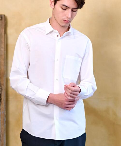 DRESSTERIOR（ドレステリア）の「46Gジャージー リラックスシャツ（シャツ/ブラウス・メンズ・ホワイト/サックスブルー・90/91/92/94）」の5枚目の写真