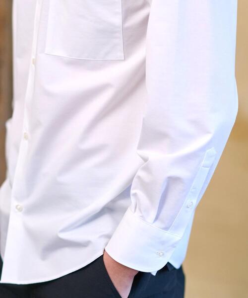 DRESSTERIOR（ドレステリア）の「46Gジャージー リラックスシャツ（シャツ/ブラウス・メンズ・ホワイト/サックスブルー・90/91/92/94）」の10枚目の写真