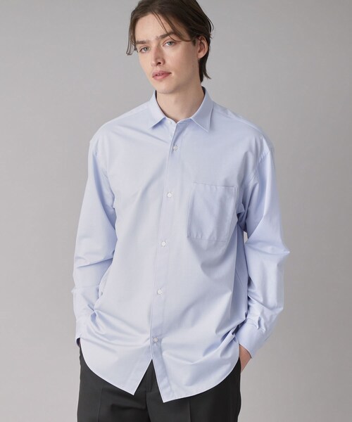 DRESSTERIOR（ドレステリア）の「46Gジャージー リラックスシャツ（シャツ/ブラウス・メンズ・ホワイト/サックスブルー・90/91/92/94）」の13枚目の写真