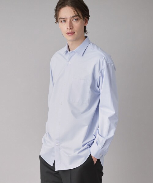 DRESSTERIOR（ドレステリア）の「46Gジャージー リラックスシャツ（シャツ/ブラウス・メンズ・ホワイト/サックスブルー・90/91/92/94）」の14枚目の写真