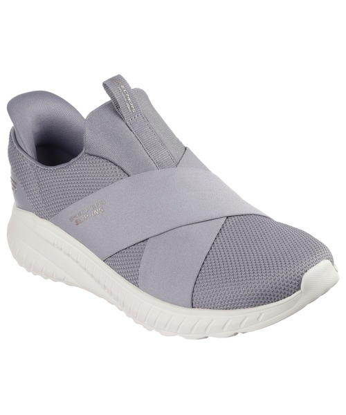 SKECHERS(スケッチャーズ)の「SKECHERS HANDS FREE SLIP-INS BOBS SQUAD CHAOS-YOUR MOMENT / スケッチャーズ ハンズフリースリップインズ ボブス スクワッド カオス ユア モーメント(スリッポン・レディース・ブラック×ブラック/グレー/ピンク・24.5cm/23cm/23.5cm/24cm/25cm/22.5cm)」の2枚目の写真