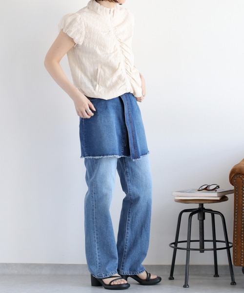 セポ Cepo【L】ストレート デニム パンツ ジーンズ ボトムス コットン 綿 セール】〈セットアップコーデ可能〉デニムレギュラーストレート