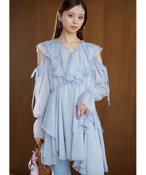 SNIDEL（スナイデル）の「タイスカーフ（その他ヘアアクセサリー・レディース・ベージュ/オレンジ/ピンクベージュ/ライトブルー・FREE）」の17枚目の写真