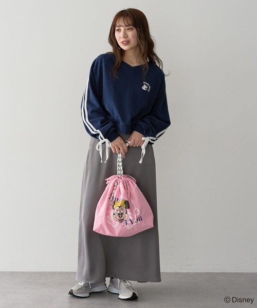 Disney(ディズニー)の「ミッキー&フレンズ/刺繍巾着トート(トートバッグ・レディース・ライトピンク・FREE)」の2枚目の写真