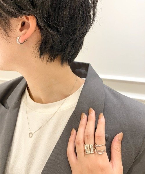 ete（エテ）の「[ブラン] パール フープイヤリング（イヤリング・レディース・シルバー・FREE）」の7枚目の写真