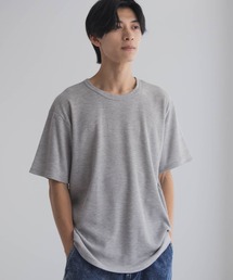 NAVY ワッフルクルーTシャツ