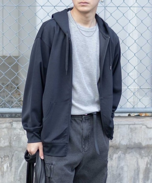 NAVY（ネイビー）の「NAVY ワッフルクルーTシャツ（Tシャツ/カットソー・メンズ・ホワイト/ネイビー系/杢グレー/カーキ/ブラック・XXL/XL/L/M/S）」の18枚目の写真