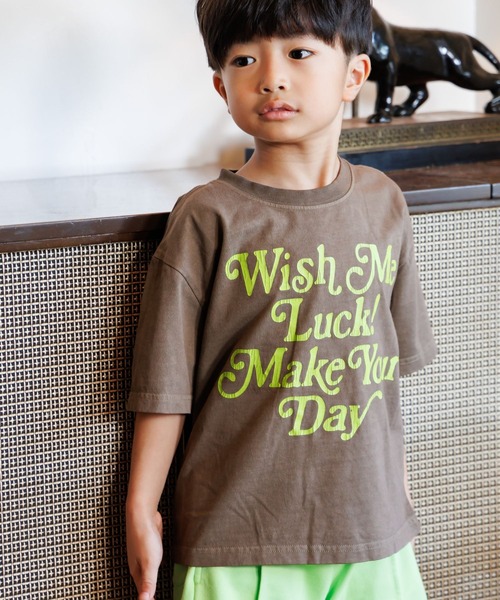 MAKE YOUR DAY（メイクユアデイ）の「ビンテージロゴ半袖Tシャツ■80～140cm（Tシャツ/カットソー・キッズ・ブラウン/グリーン/ネイビー・80/90/100/110/120/130/140）」の4枚目の写真