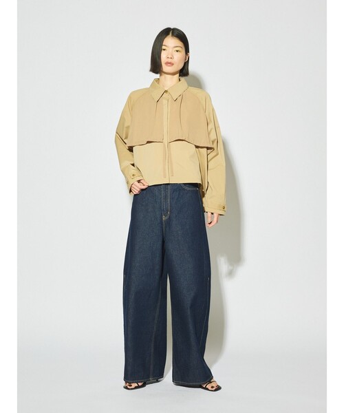 ！！ぽー！！☆新品未使用品☆【ミディウミソリッド】ワイドデニムパンツ♪ セール】MIDIUMISOLID for Ladies バレルレッグワイドデニム