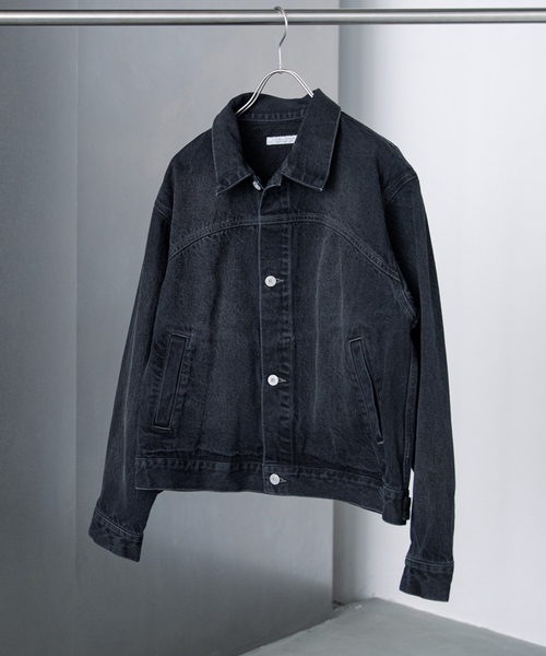 JOURNAL STANDARD（ジャーナルスタンダード）の「パネルドデニム バギートラッカー（デニムジャケット・メンズ・ブラック/コバルトブルー・LARGE/MEDIUM/SMALL）」の2枚目の写真
