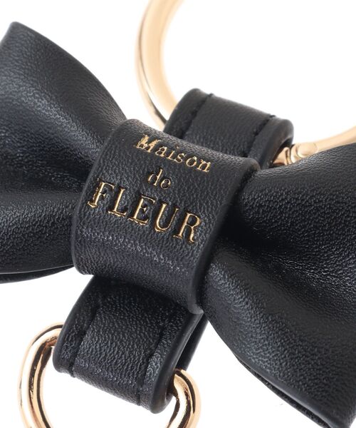 Maison de FLEUR（メゾンドフルール）の「リボンキーリング（チャーム・レディース・アイボリー/ピンク/ブラック・FREE）」の8枚目の写真