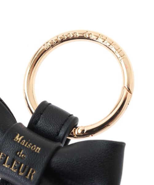 Maison de FLEUR（メゾンドフルール）の「リボンキーリング（チャーム・レディース・アイボリー/ピンク/ブラック・FREE）」の9枚目の写真
