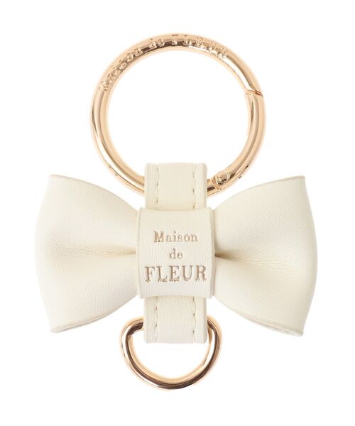 Maison de FLEUR（メゾンドフルール）の「リボンキーリング（チャーム・レディース・アイボリー/ピンク/ブラック・FREE）」の10枚目の写真