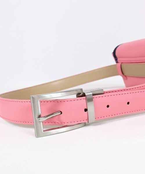 【新品】archivio アルチビオ コットンロゴベルトピンク LADIES>リバーシブルメタリックベルト【2024年秋冬】（ベルト