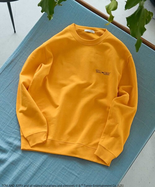 FREAK'S STORE(フリークスストア)の「Tom and Jerry /バックフォトプリントスウェット(スウェット・レディース・オフホワイト/チャコール/イエロー・フリ-)」の16枚目の写真