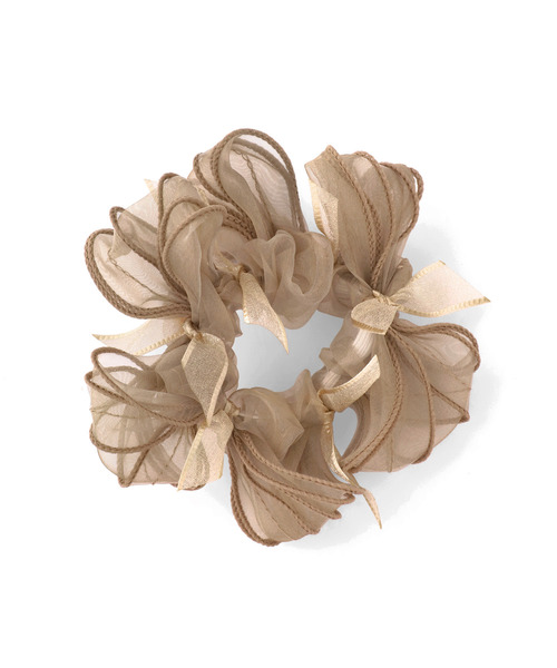 ANEMONE（アネモネ）の「リボンポイントオーガンジーシュシュ（その他ヘアアクセサリー・レディース・ピンク/ベージュ/ブルー・FREE）」の5枚目の写真