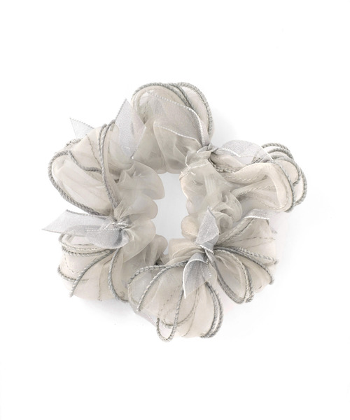 ANEMONE（アネモネ）の「リボンポイントオーガンジーシュシュ（その他ヘアアクセサリー・レディース・ピンク/ベージュ/ブルー・FREE）」の6枚目の写真