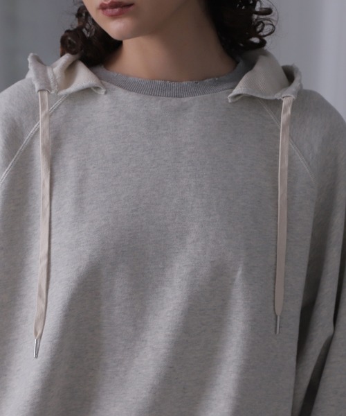 ROSE BUD（ローズバッド）の「(CREOLME)フーデッドダメージスウェット（パーカー・レディース・ブラック/グレー・ONE SIZE）」の17枚目の写真