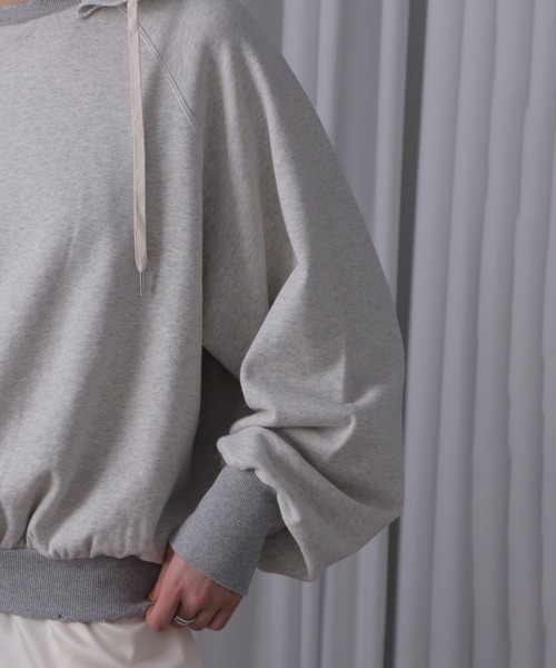 ROSE BUD（ローズバッド）の「(CREOLME)フーデッドダメージスウェット（パーカー・レディース・ブラック/グレー・ONE SIZE）」の18枚目の写真