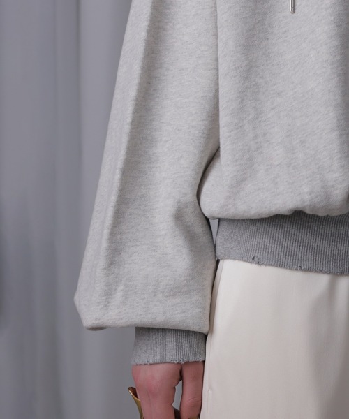 ROSE BUD（ローズバッド）の「(CREOLME)フーデッドダメージスウェット（パーカー・レディース・ブラック/グレー・ONE SIZE）」の19枚目の写真