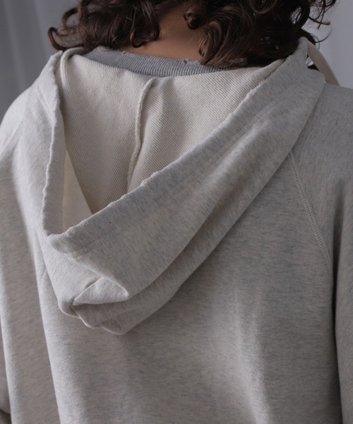 ROSE BUD（ローズバッド）の「(CREOLME)フーデッドダメージスウェット（パーカー・レディース・ブラック/グレー・ONE SIZE）」の20枚目の写真