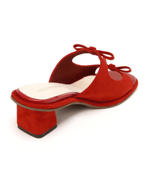 NATURAL BEAUTY BASIC（ナチュラルビューティーベーシック）の「◇ダブルリボンミュール（サンダル・レディース・ダークブラウン/ワイン・MEDIUM/LARGE/SMALL）」の6枚目の写真