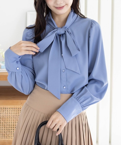 ジェーンマープル 襟リボンブラウス ジェーンマープル襟リボンブラウス