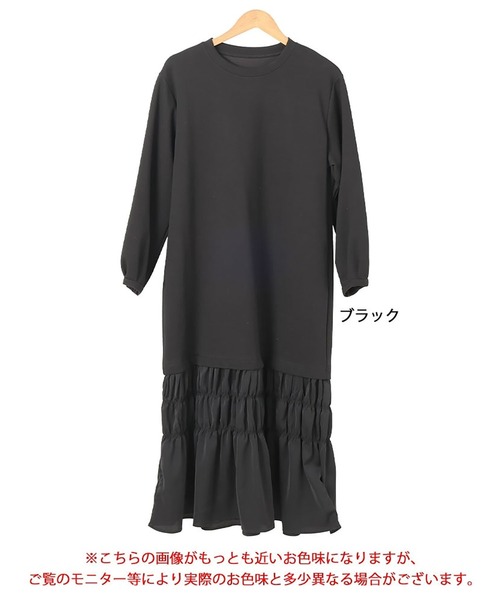 GOLDJAPAN（ゴールドジャパン）の「裾ティアードスウェットワンピース【大きいサイズ対応】（ワンピース・レディース・ブラック・LL/3L/4L）」の17枚目の写真