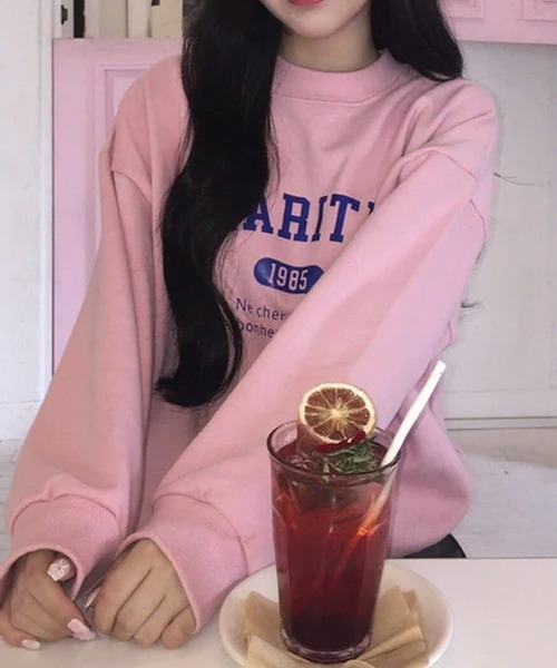 merrylatte（メリーラテ）の「Charitecロゴスウェット（スウェット・レディース・ピンク・FREE）」の2枚目の写真