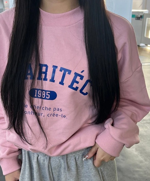 merrylatte（メリーラテ）の「Charitecロゴスウェット（スウェット・レディース・ピンク・FREE）」の4枚目の写真