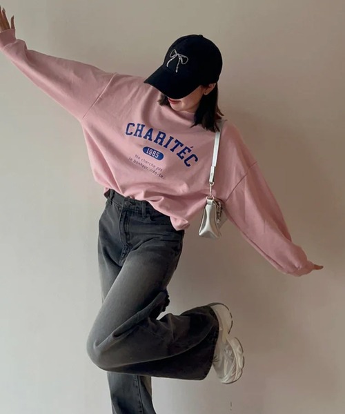 merrylatte（メリーラテ）の「Charitecロゴスウェット（スウェット・レディース・ピンク・FREE）」の3枚目の写真