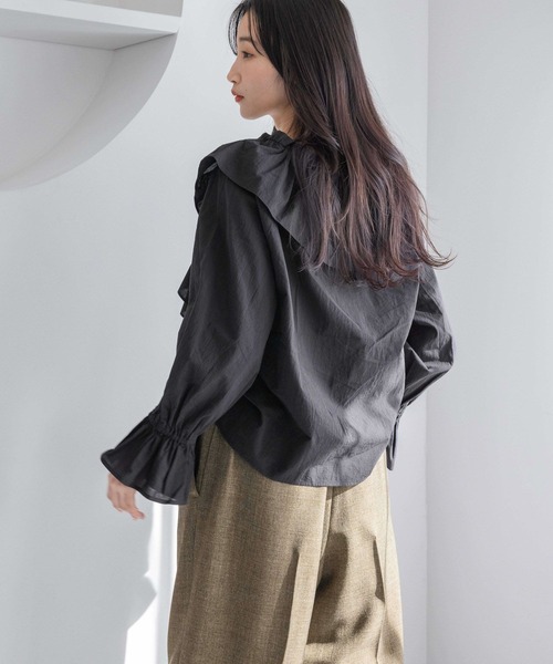 セール】アシメフリルギャザーブラウス 288147（シャツ/ブラウス