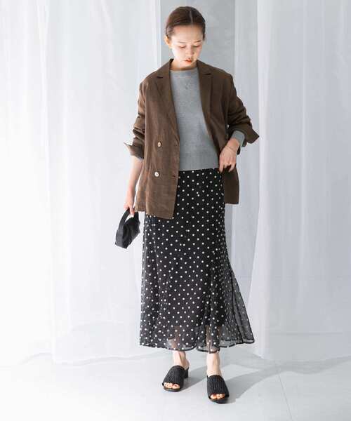 URBAN RESEARCH ROSSO WOMEN（アーバンリサーチ　ロッソ）の「フラワー刺繍スカート（スカート・レディース・モカ/ブラック・FREE）」の8枚目の写真