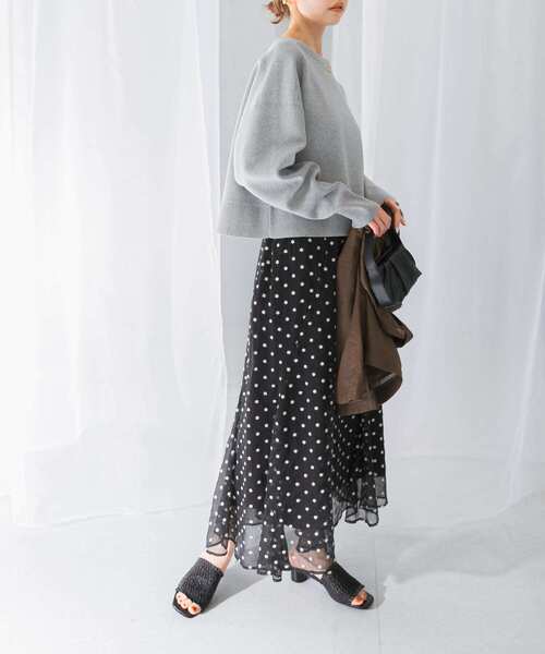 URBAN RESEARCH ROSSO WOMEN（アーバンリサーチ　ロッソ）の「フラワー刺繍スカート（スカート・レディース・モカ/ブラック・FREE）」の6枚目の写真