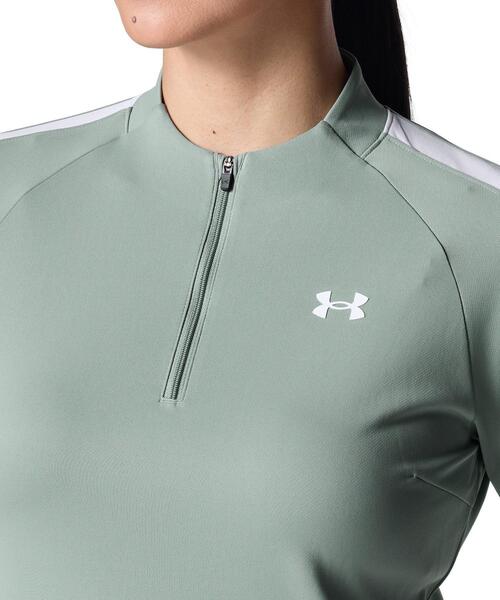 UNDER ARMOUR(アンダーアーマー)の「UAアーマードライ 1/4ジップ シャツ(ゴルフ/レディース)(Tシャツ/カットソー・レディース・カーキ系・M/L/XL/S)」の4枚目の写真