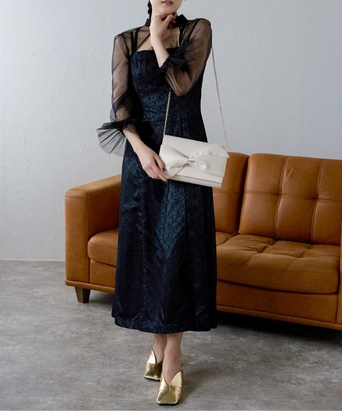 &Robu.（アンドロブ）の「フロントリボンバッグ オケージョン 結婚式 お呼ばれ パーティ（ショルダーバッグ・レディース・ブラック/アイボリー・FREE）」の14枚目の写真