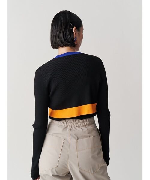 新品♡UN3D. ショートニットジップカーデ　short kt zip cd 黒 UN3D. カーディガン SHORT KT ZIP CD / ショートニットジップ
