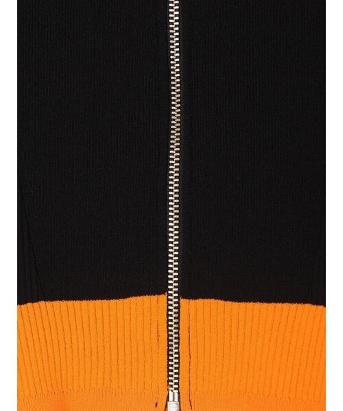 新品♡UN3D. ショートニットジップカーデ　short kt zip cd 黒 セール】SHORT KT ZIP CD / ショートニットジップカーディガン