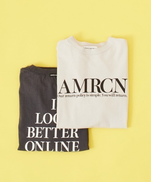 tシャツ 「FUDGE 7月号掲載」「Americana×JEANS FACTORY/アメリカーナ×ジーンズファクトリー」 別注 オゾンバイオ加工 バ AMERICANA tシャツ 「FUDGE 7月号掲載」「Americana×JEANS