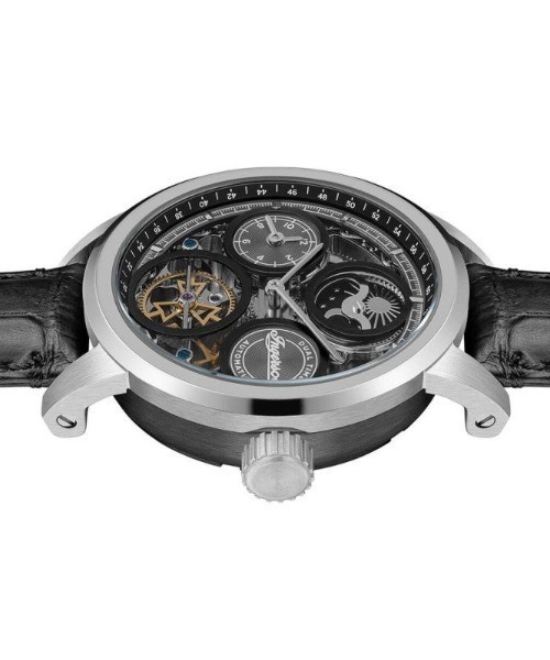 INGERSOLL（インガソール）の「「Ingersoll/インガソール」ザ アーク オートマチックウォッチ ブラックスケルトンダイヤル ブラックレザー　自動巻き　腕時計　メンズ（アナログ腕時計・メンズ・ブラック×シルバー・FREE）」の3枚目の写真