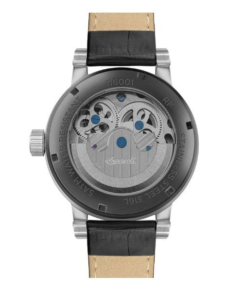 INGERSOLL（インガソール）の「「Ingersoll/インガソール」ザ アーク オートマチックウォッチ ブラックスケルトンダイヤル ブラックレザー　自動巻き　腕時計　メンズ（アナログ腕時計・メンズ・ブラック×シルバー・FREE）」の5枚目の写真