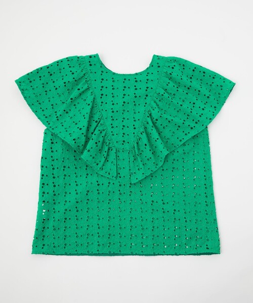 EMMEL REFINES(エメルリファインズ)の「<EMMEL REFINES>EM フリル レース ブラウス(シャツ/ブラウス・レディース・ブラック/ホワイト/ケリーグリーン・FREE)」の19枚目の写真