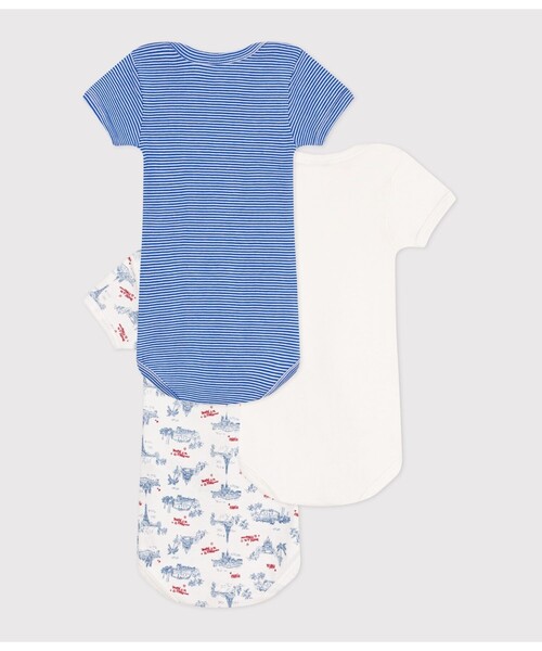 PETIT BATEAU(プチバトー)の「半袖ボディ3枚組(ロンパース・キッズ・その他1・6MONTH/12MONTH/18MONTH/24MONTH)」の2枚目の写真